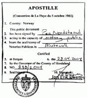 Apostilla - Legalización de documentos Apostilla de la Haya